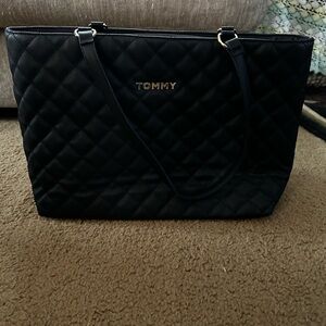 Tommy Hilfiger Black Quilted Tote